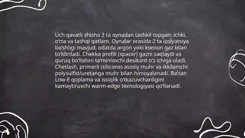 Uch qavatli shisha 3