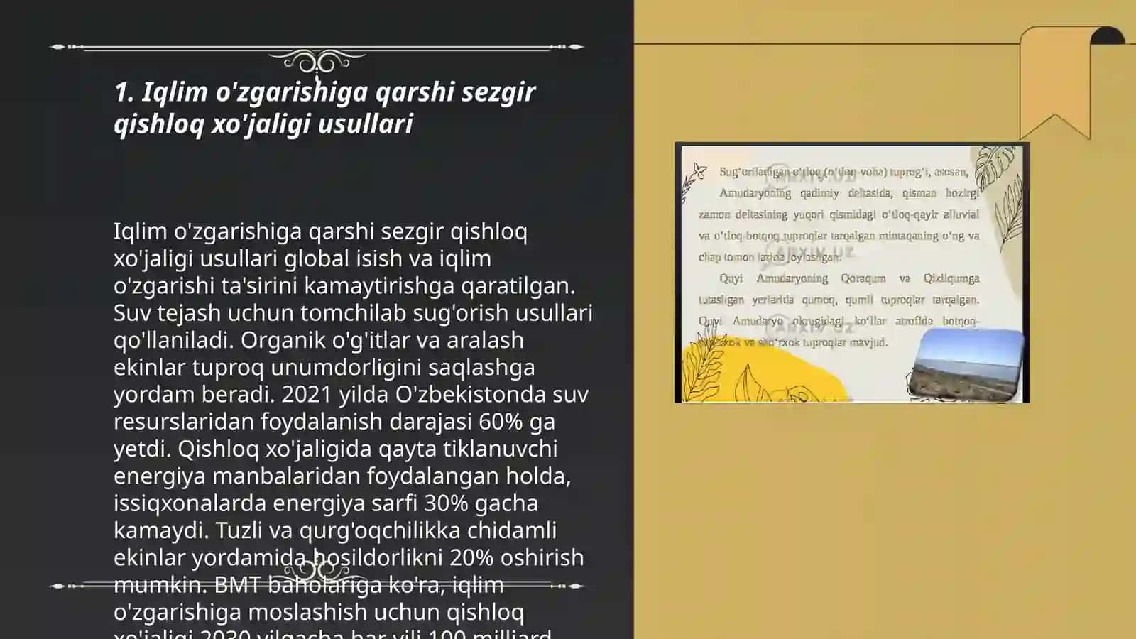 Iqlim o'zgarishlariga moslashish 3