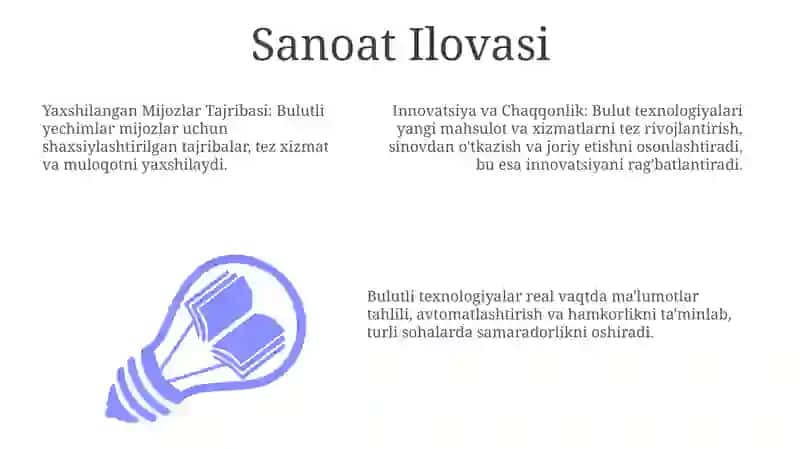Innovatsiya va Chaqqonlik: Bulut texnologiyalari 3