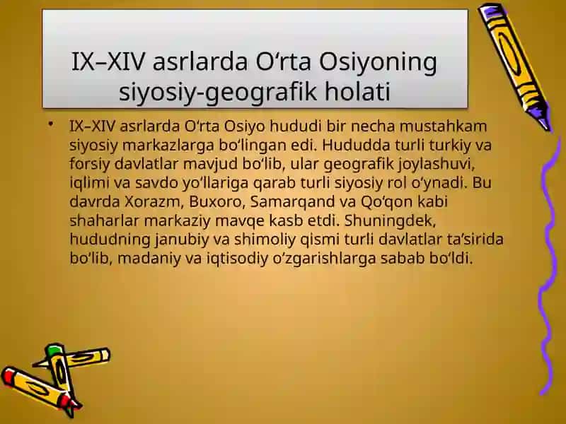 IX–XIV asrlar O‘rta Osiyo tarixiy geografiyasi 3