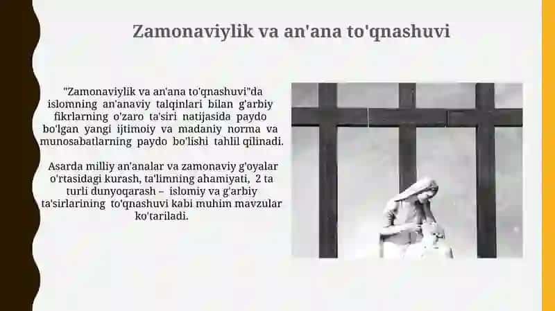 Zamonaviylik va an'ana to'qnashuvi 3