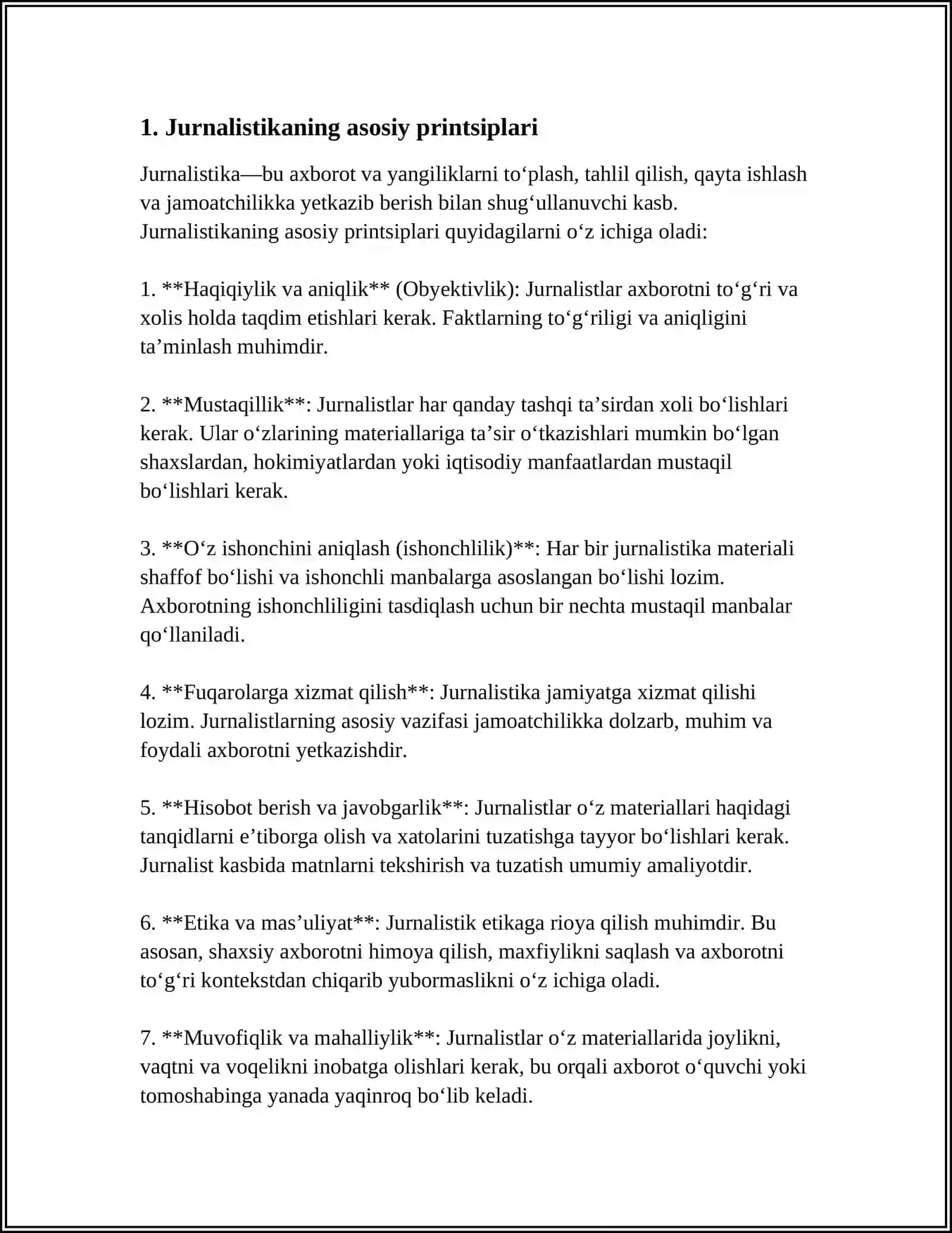 JURNALIST VA UNING AXBOROT MANBALARI 3