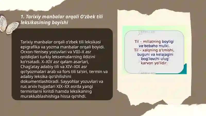 Oʻzbek tili leksikasining boyishi 3