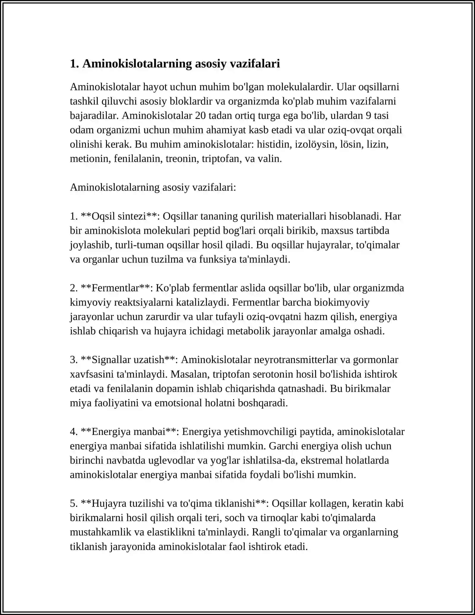 AMINO KISLOTALAR 3