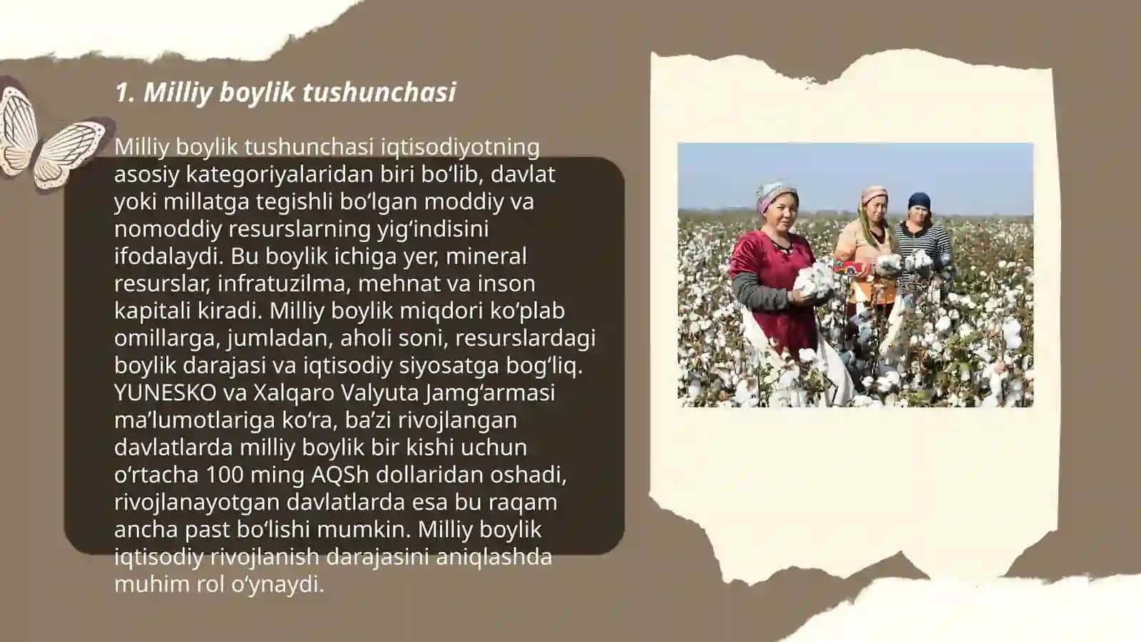 Milliy boylik uning tarkibi va ko‘paytirish omillari 3