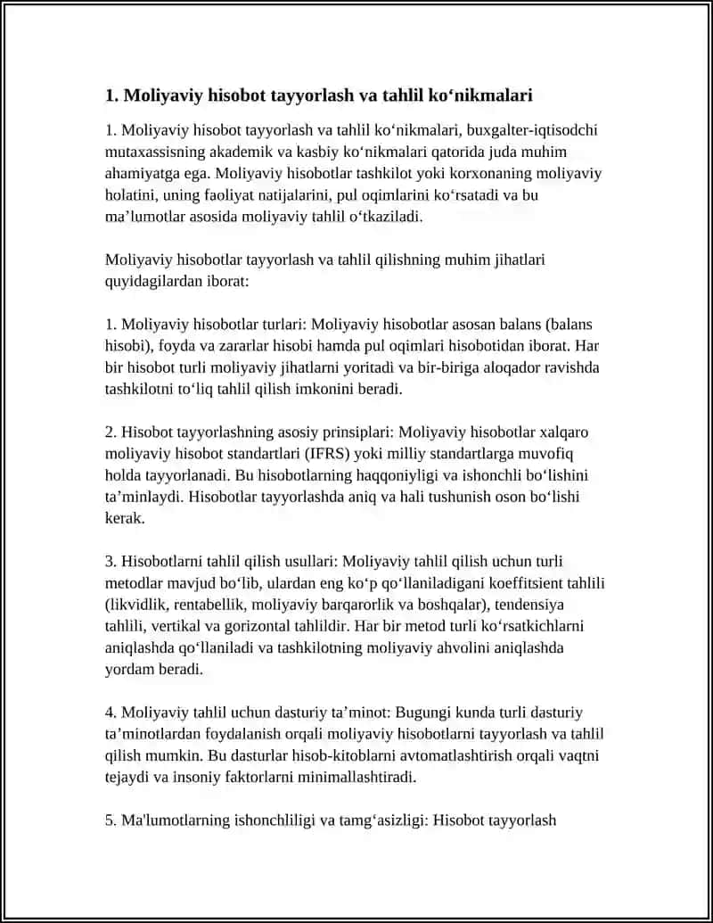 BUXGALTER-IQTISODCHI MUTAXASSISNING AKADEMIK VA KASBIY KO‘NIKMALARI 3