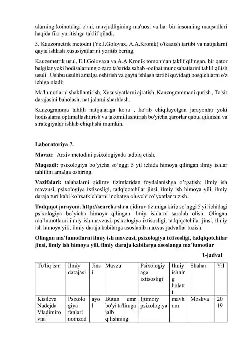 Arxiv metodlar. Biografik metod. 3