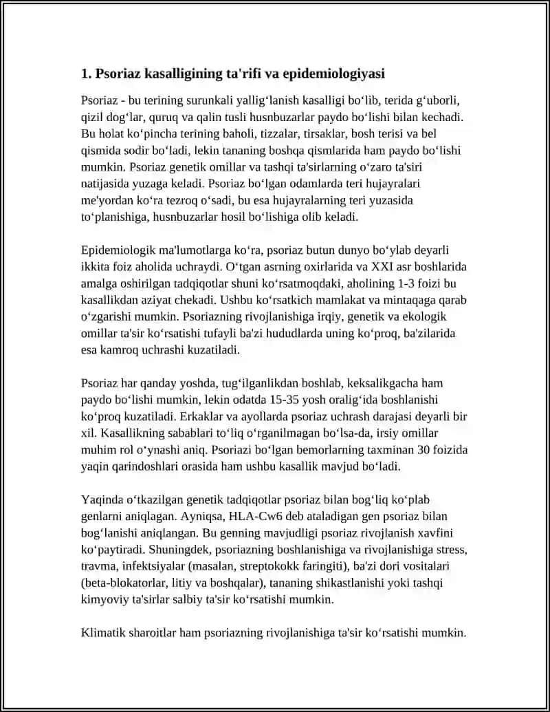 PSORIAZ KASALLIGI REFERAT 3