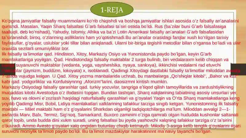 FALSAFA JAHON XALQLARINING MADANIYATINING  TARKIBIY QISMI 3