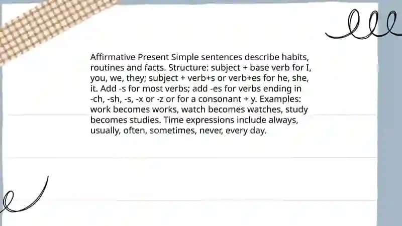 Present simple 3