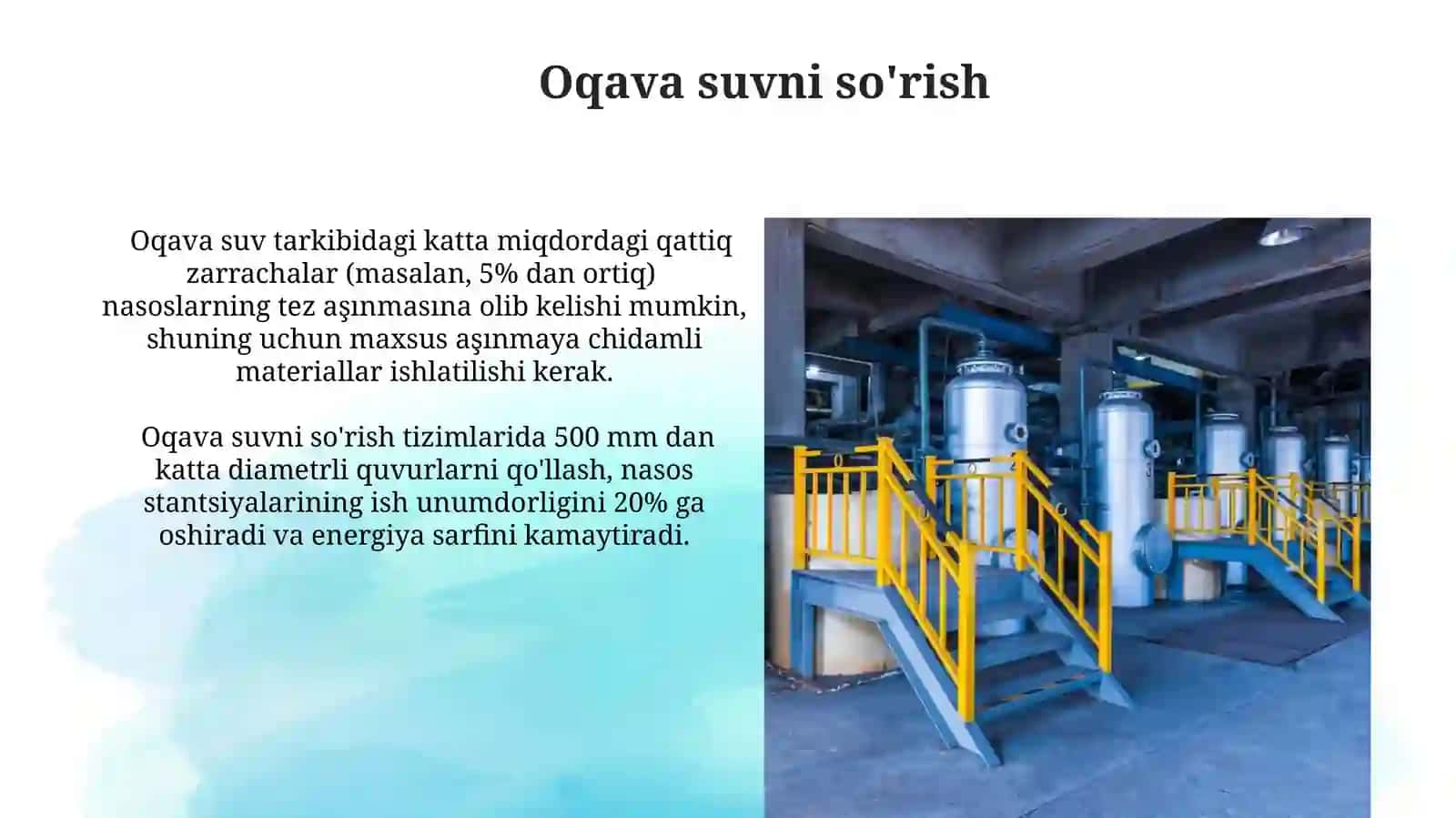 Oqova suvlarni so‘rib olish 3