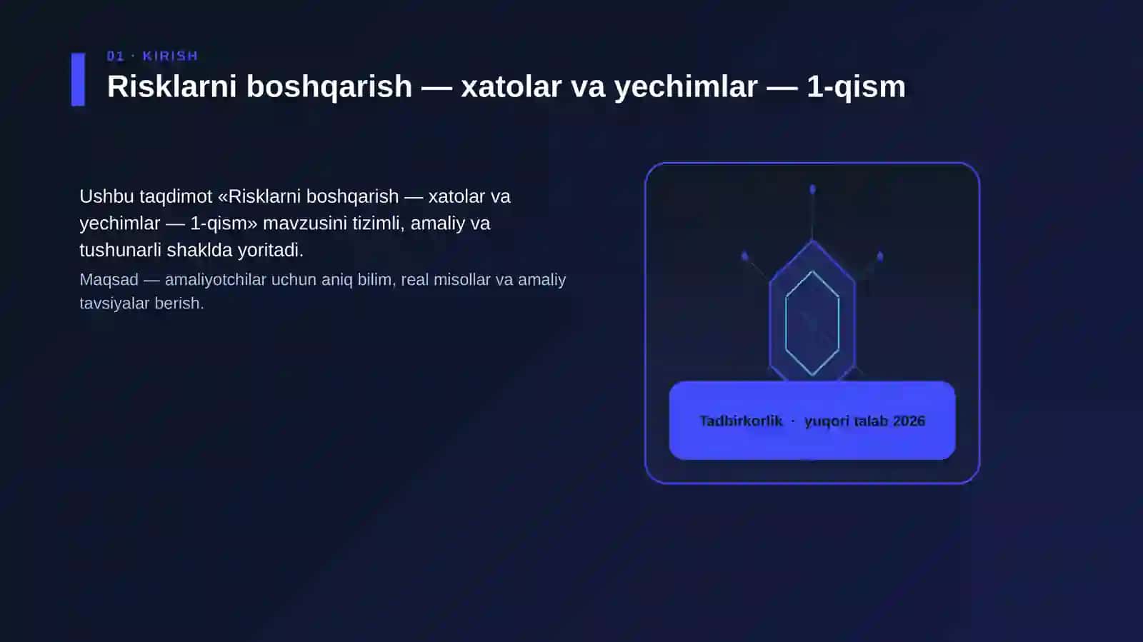 Risklarni boshqarish — xatolar va yechimlar — 1-qism 3