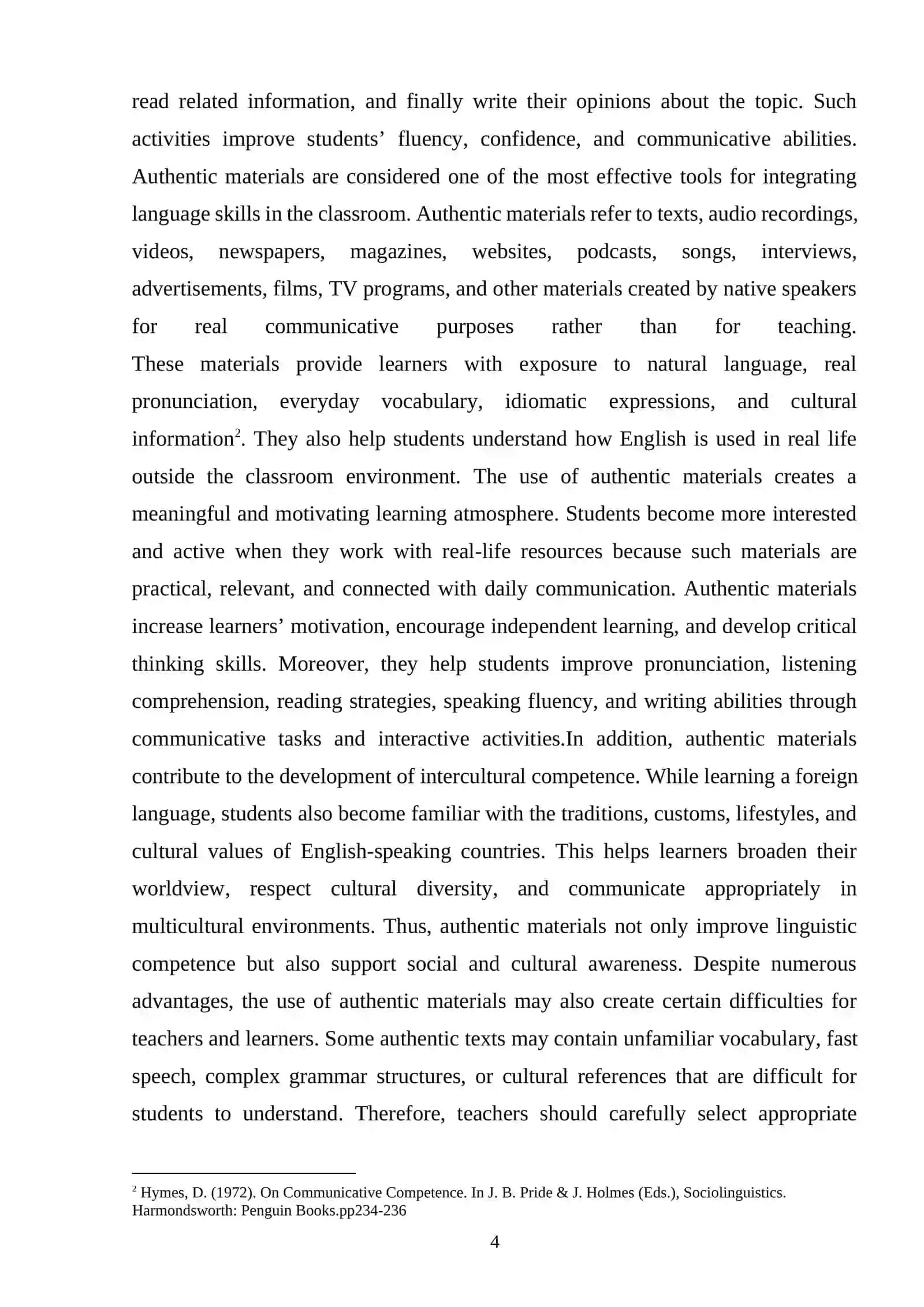 The Role of Authentic Materials in the Integration of Language Skills 3