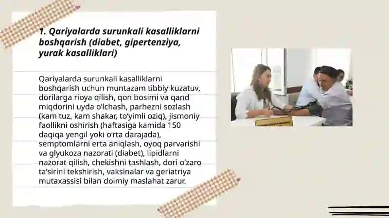 Qariyalar salomatligi 3