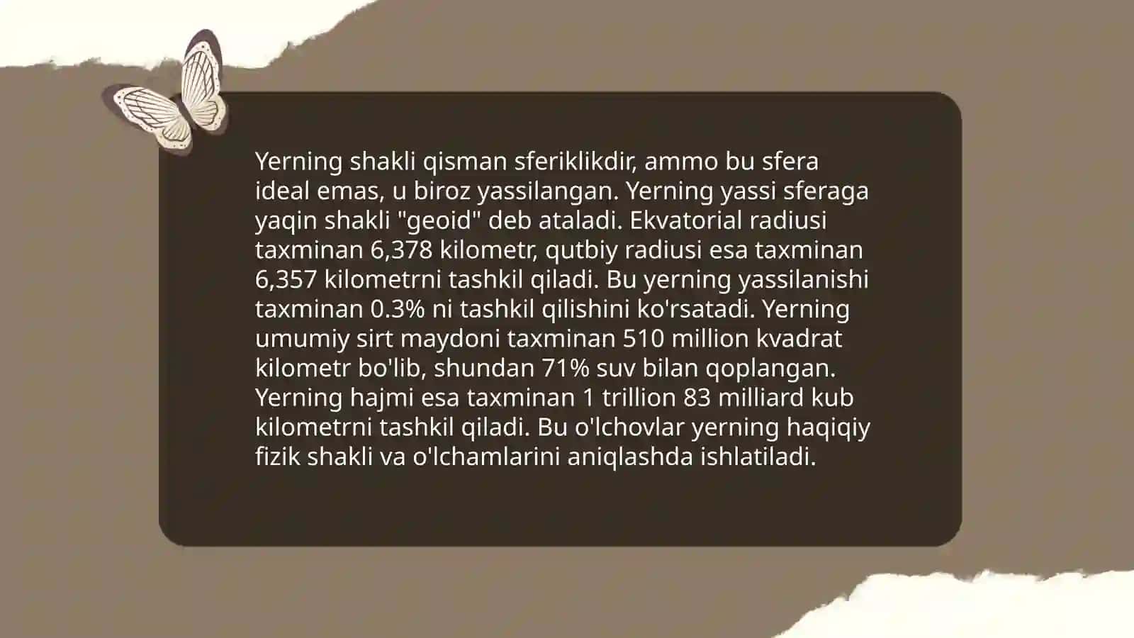 Yerning shakli va holati 3