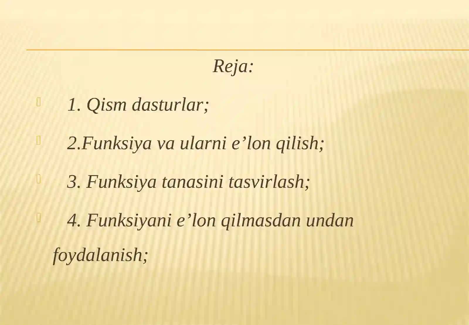 <<C++ dasturlashtilining standart funksiyalari>> 3