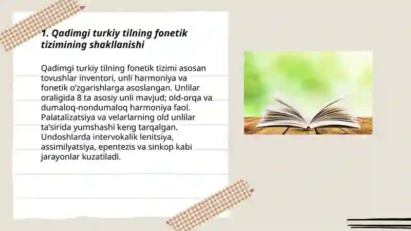 Qadimgi turkiy tilning shakllanish xususiyatlari 3