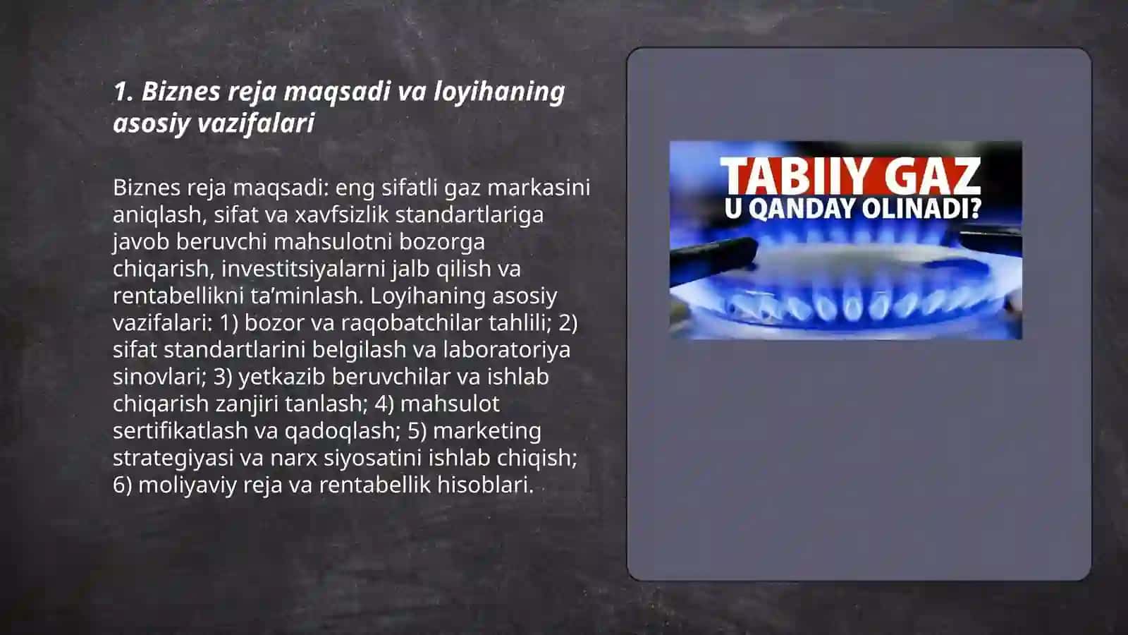 Biznes reja.Eng sifatli gaz markasini aniqlash 3