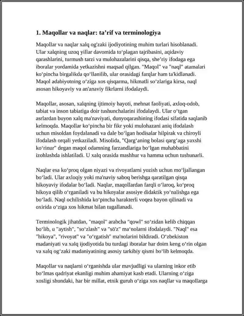 MAQOLLAR VA ULARNING O'RGANILISHI. NAQLLAR 3