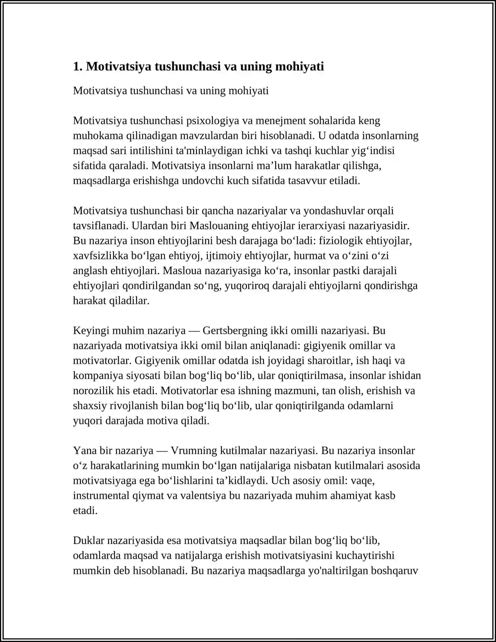 FAOLIYAT VA MOTIVATSIYA 3