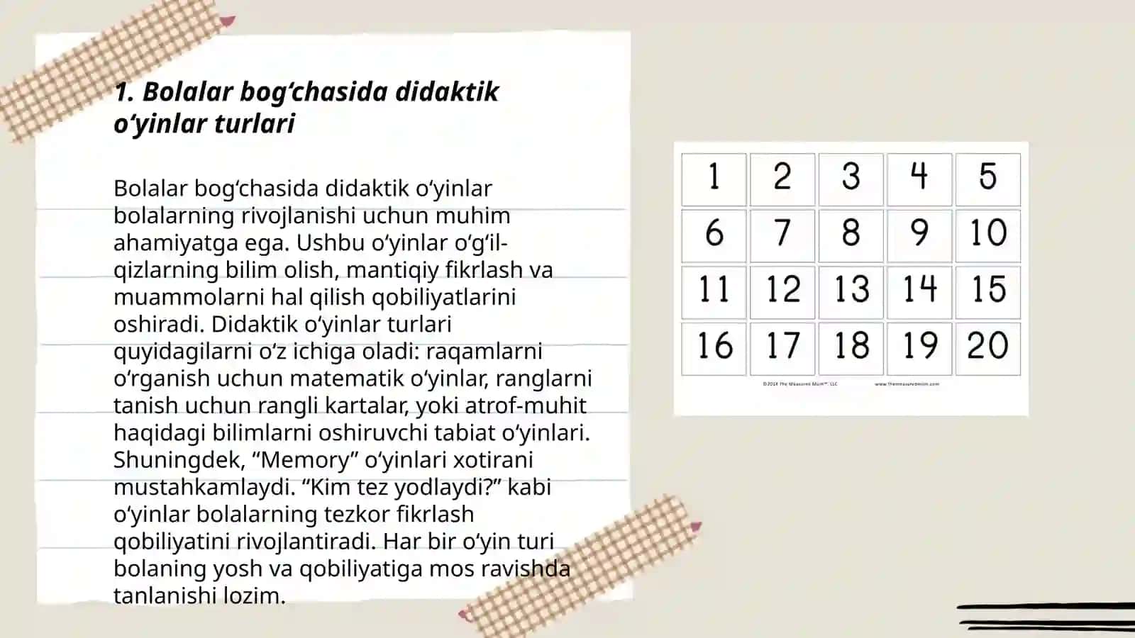 Bolalar bog‘chasida didaktik o‘yinlar 3