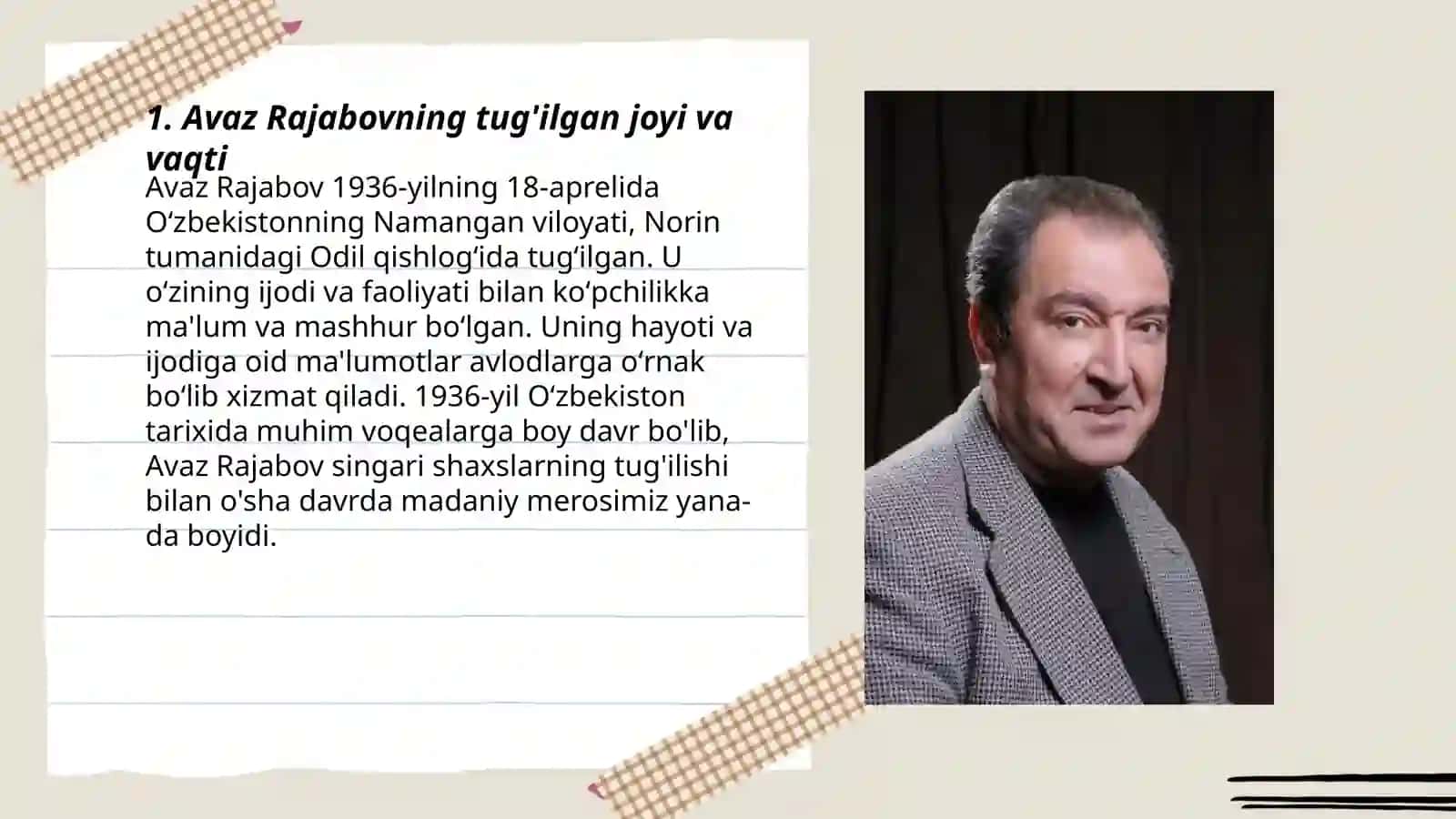 Avaz Rajabovning hayoti va ijodi 3