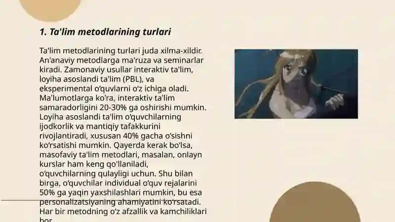 Taʼlim metodlari va vositalarini tanlash 3