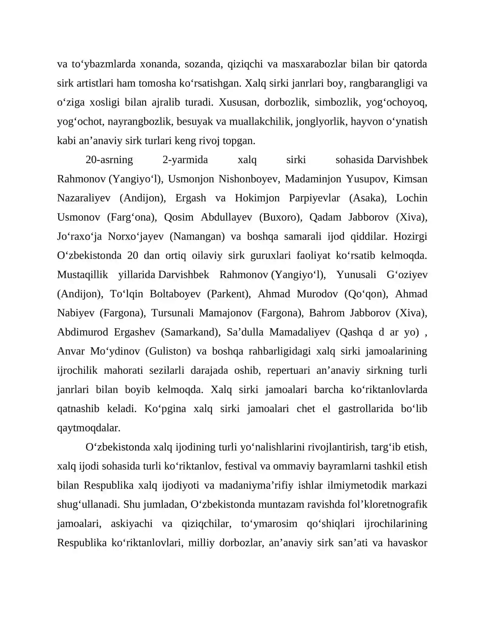 XALQ OGʻZAKI IJODI. FALKYORLIK 3