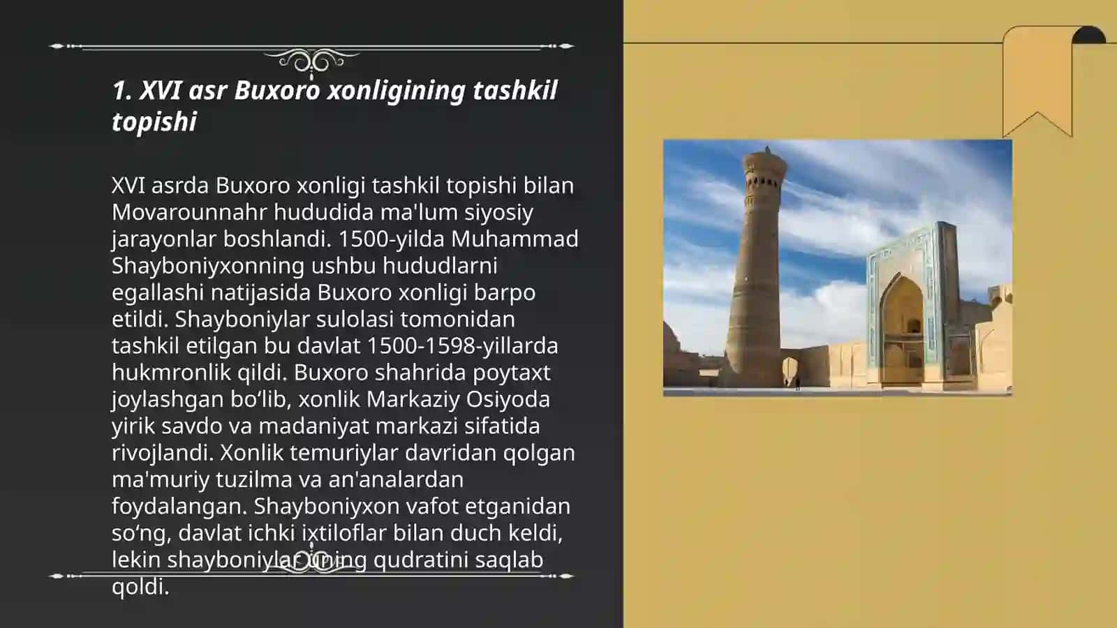 XVI-XIX asr Buxoro xonligi siyosiy tarixining tarixshunosligi 3