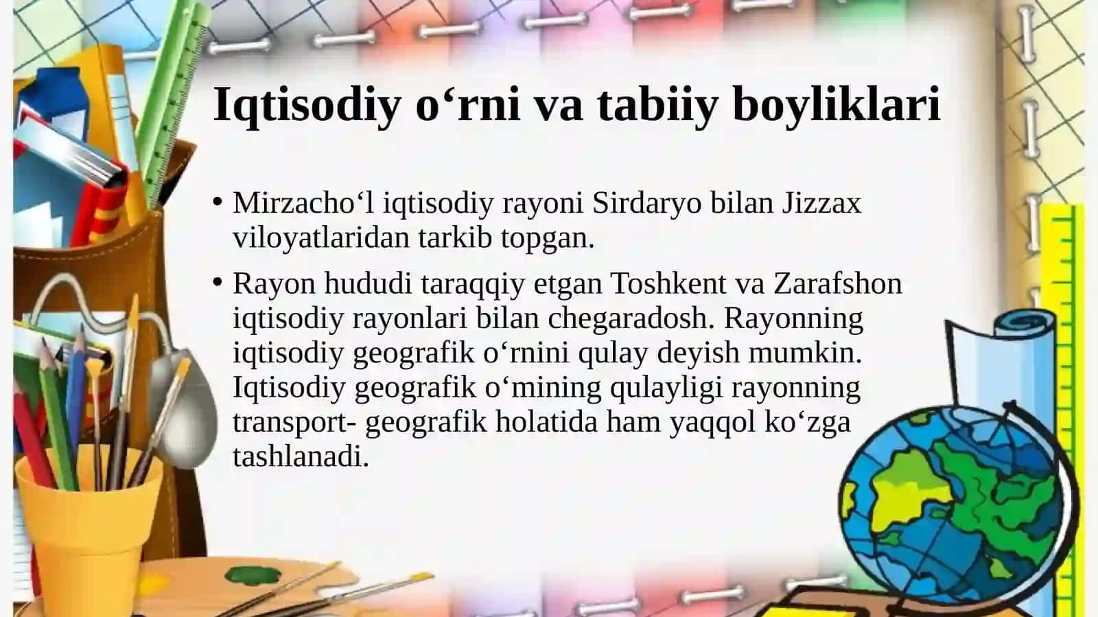 Mirzacho‘li iqtisodiy rayoni 3