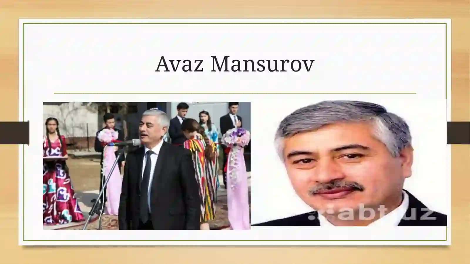 Avaz Mansurov hayoti va ijodi 3