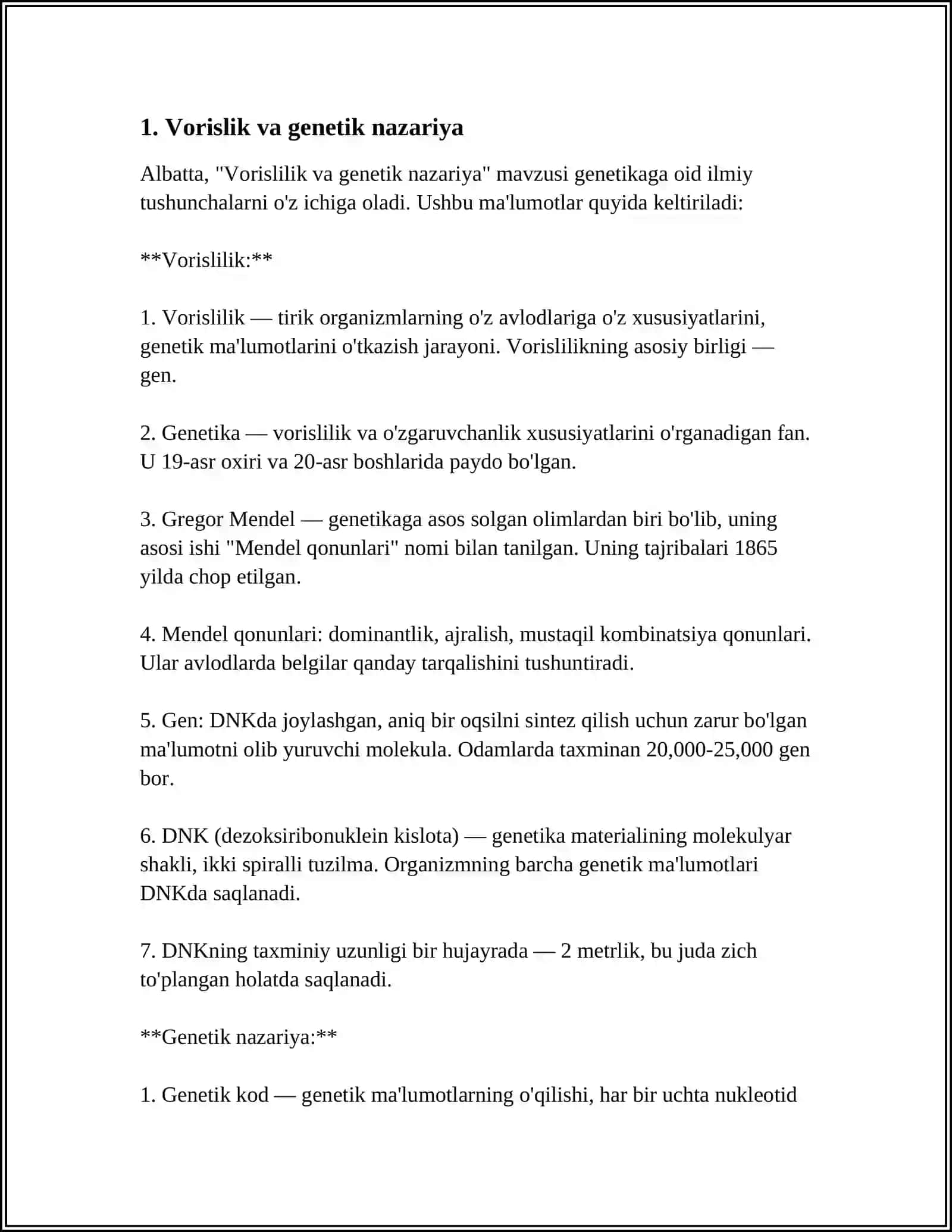 Vorislik va genetik nazariya 3
