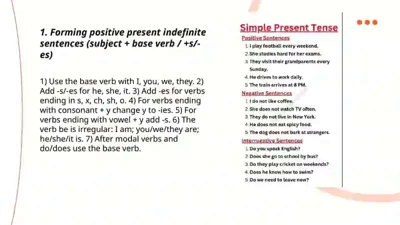 Present Indefinite Tense 3