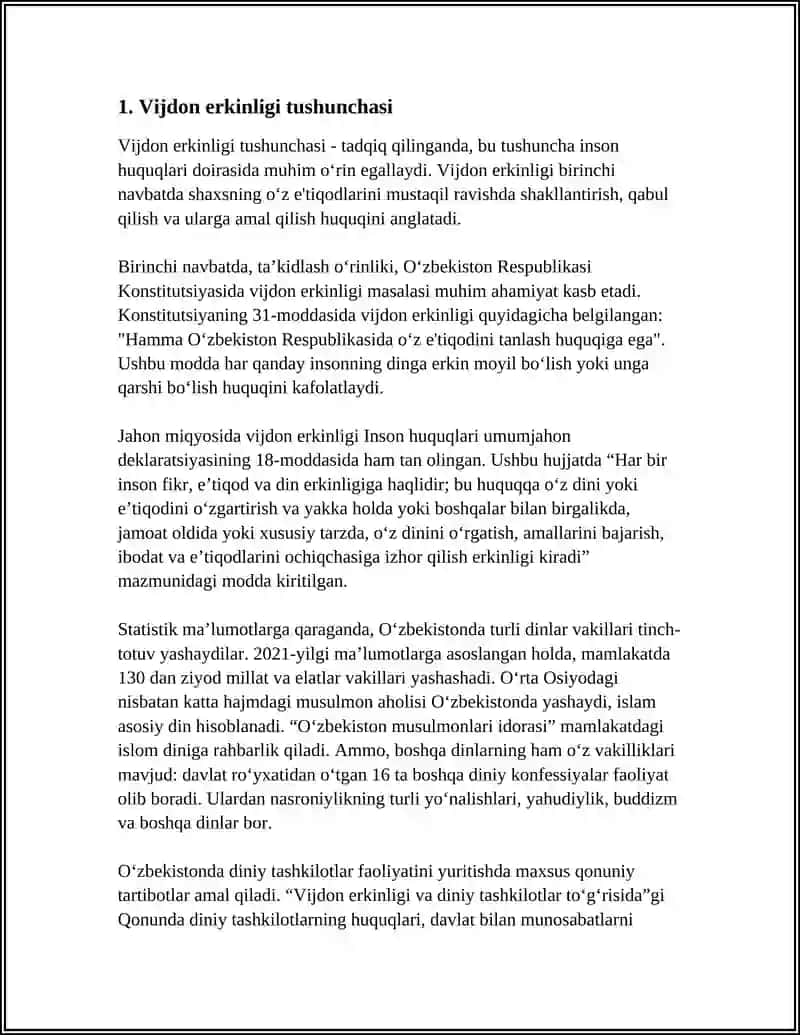 VIJDON VA E’TIQOD ERKINLIGINING TA'RIFI 3