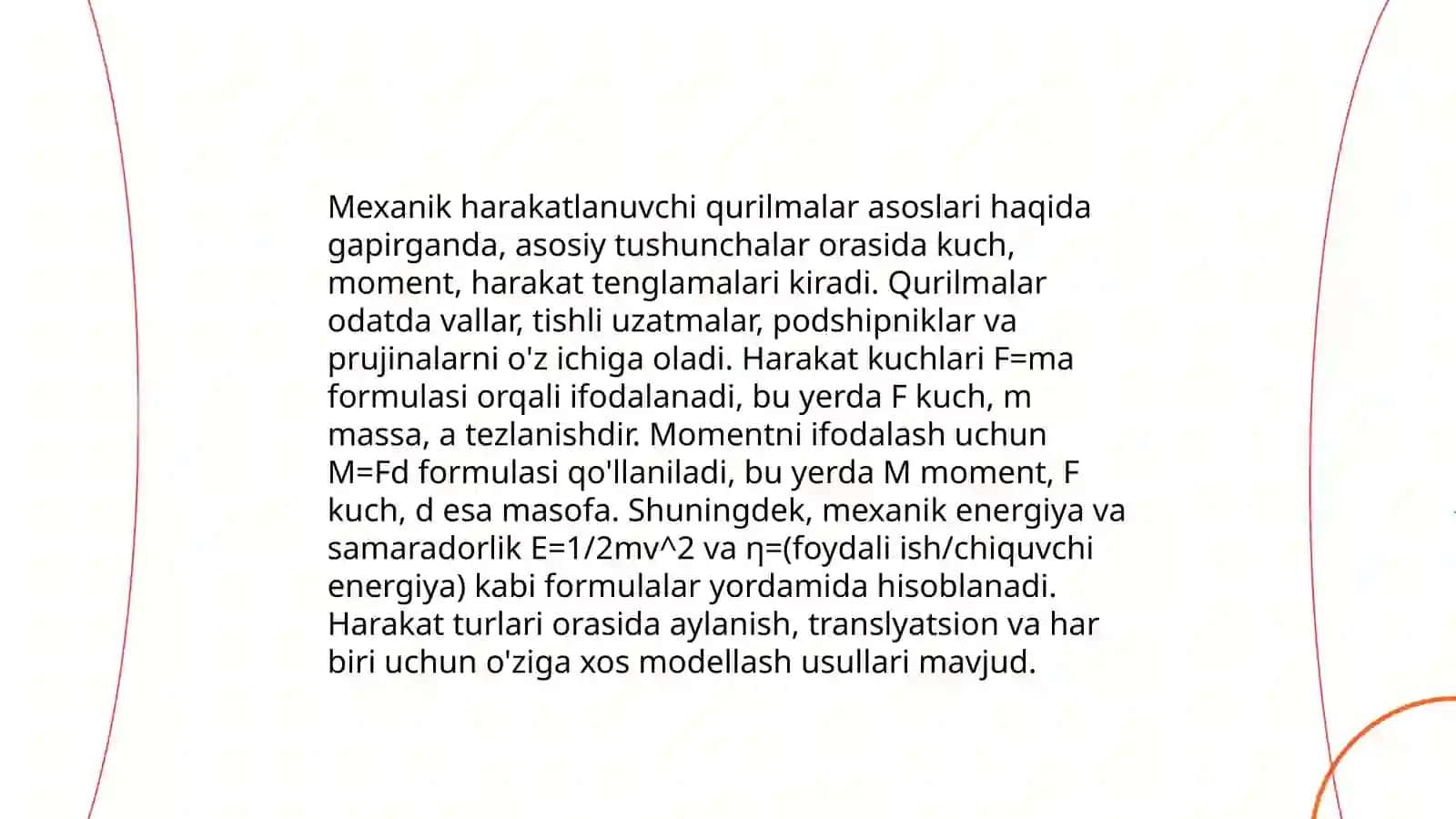 Mexanik harakatlanuvchi qurilmalar asoslari 3