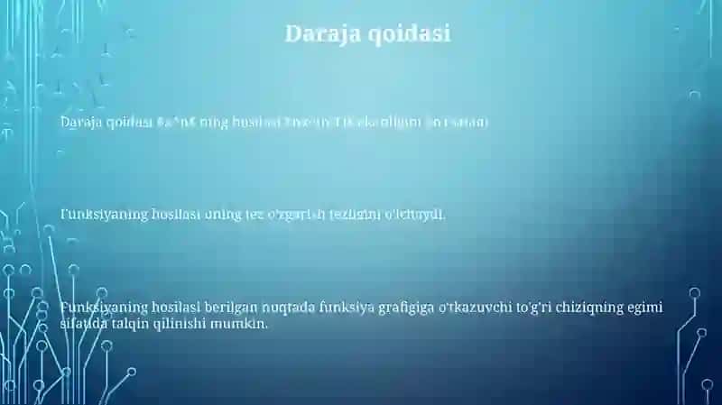 Funksiya xosilasi 3