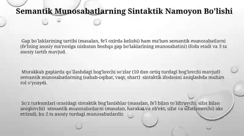 Valetlik va sintaktik aloqa 3