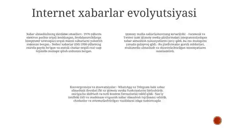 Internetda Xabar Almashish Va So‘Zlashuv Xizmatlari 3