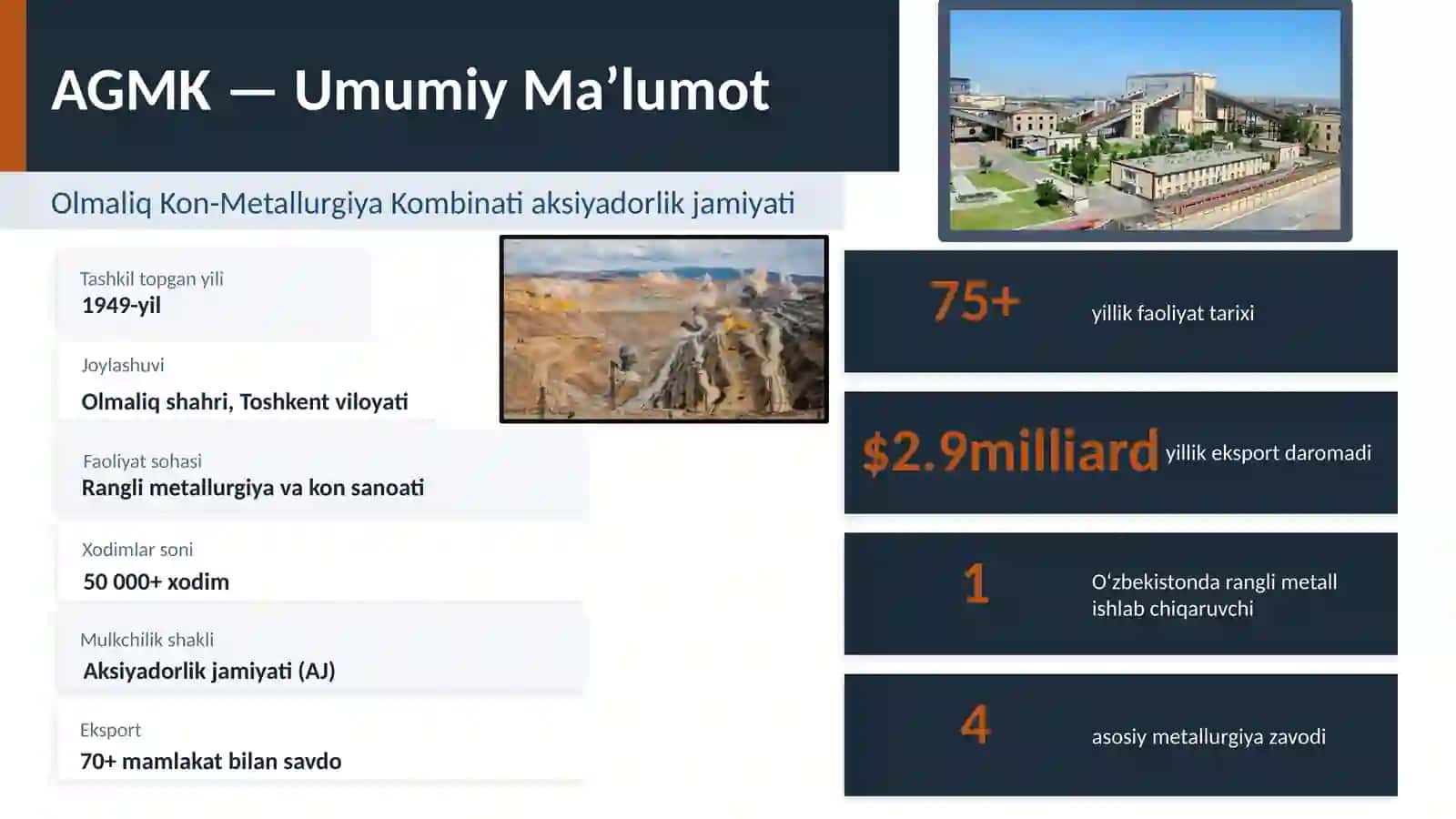 AGMK —OlmaliqKon-MetallurgiyaKombinati 3