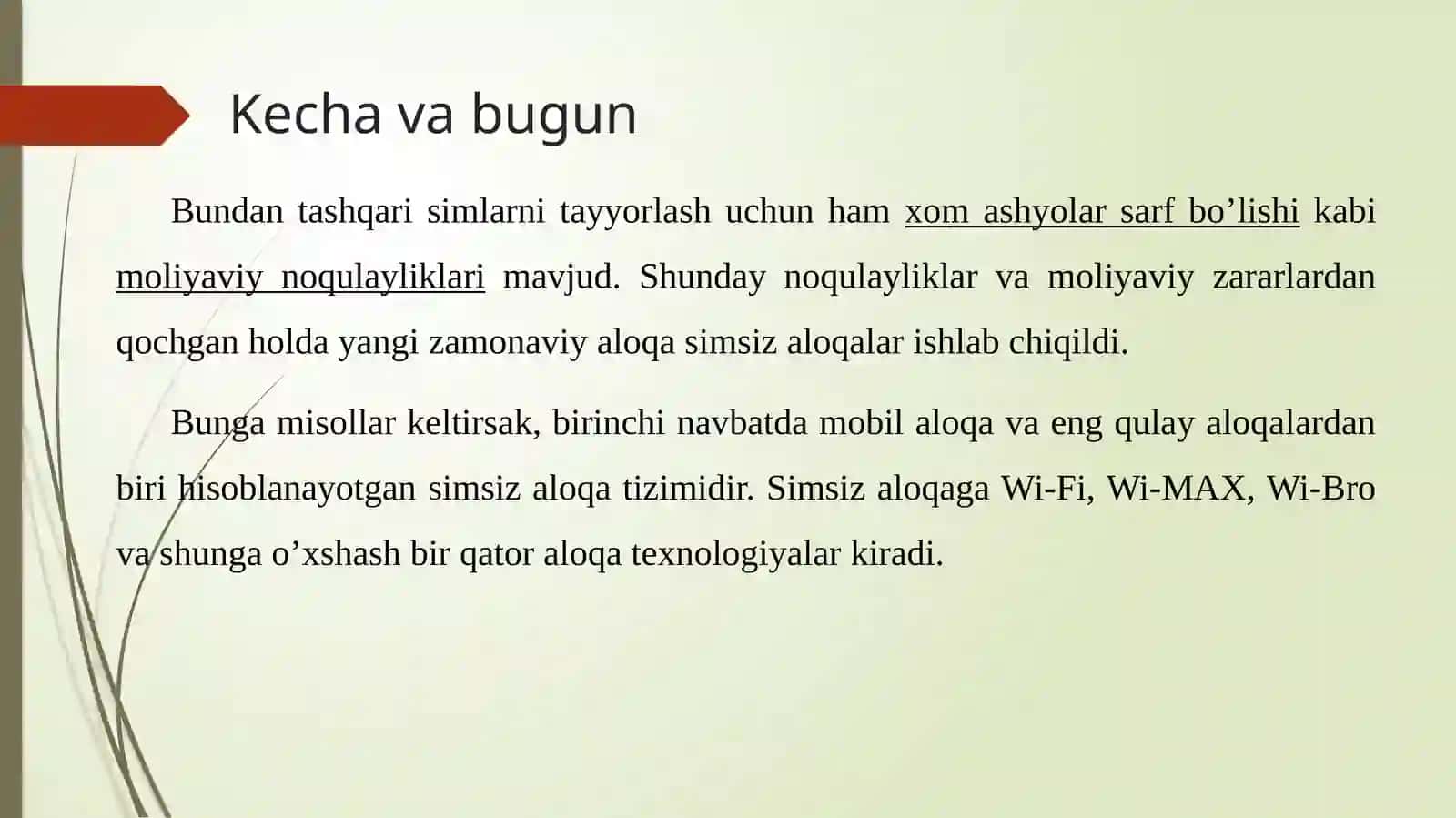 Simsiz aloqa texnologiyalari 3
