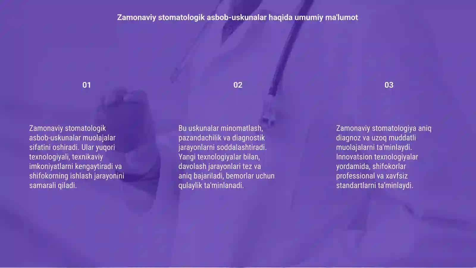 Zamonaviy stomatologik asbob-uskunalar 3