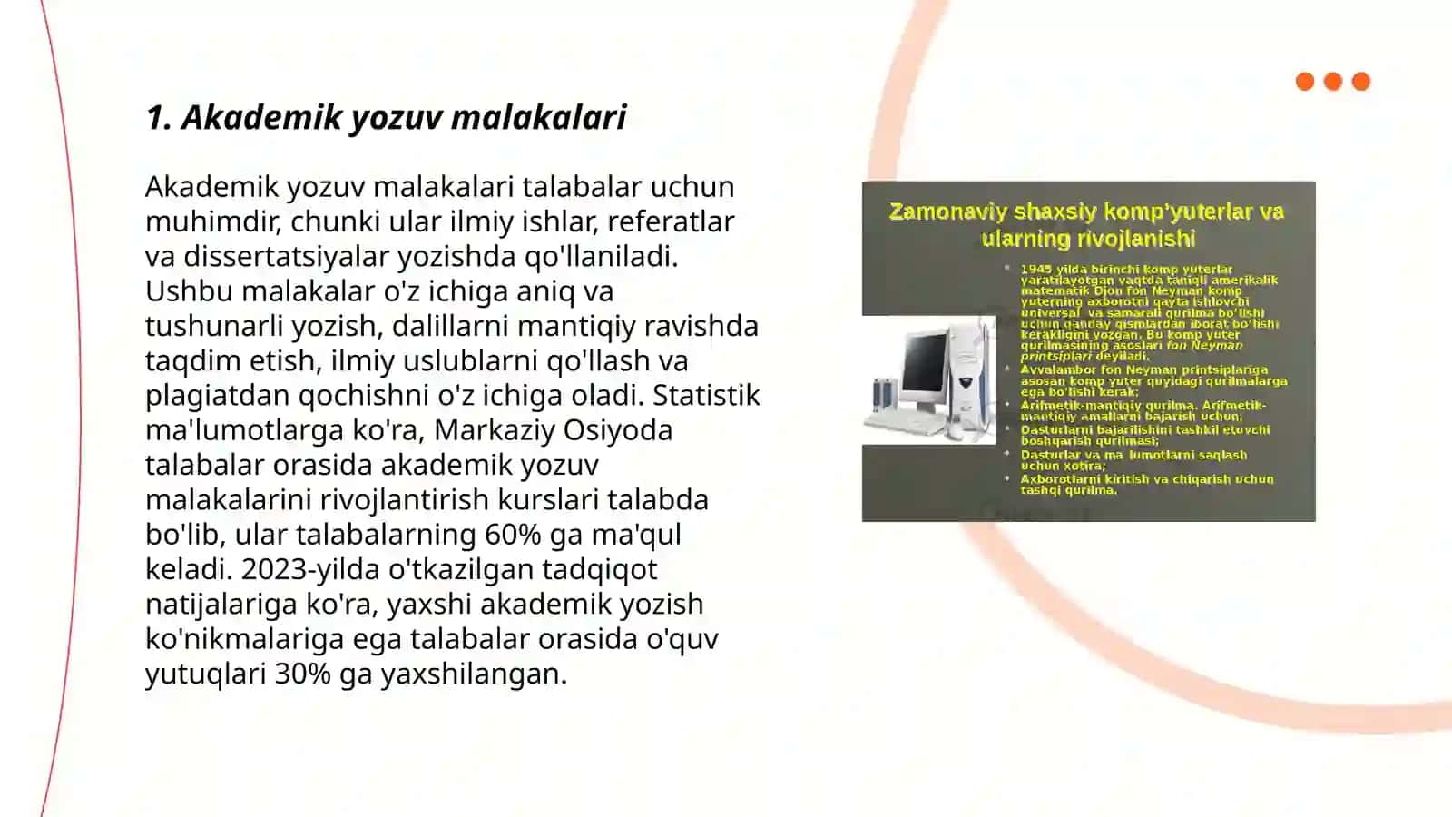Akademik koʻnikmalar va kasbiy kompitentlik 3