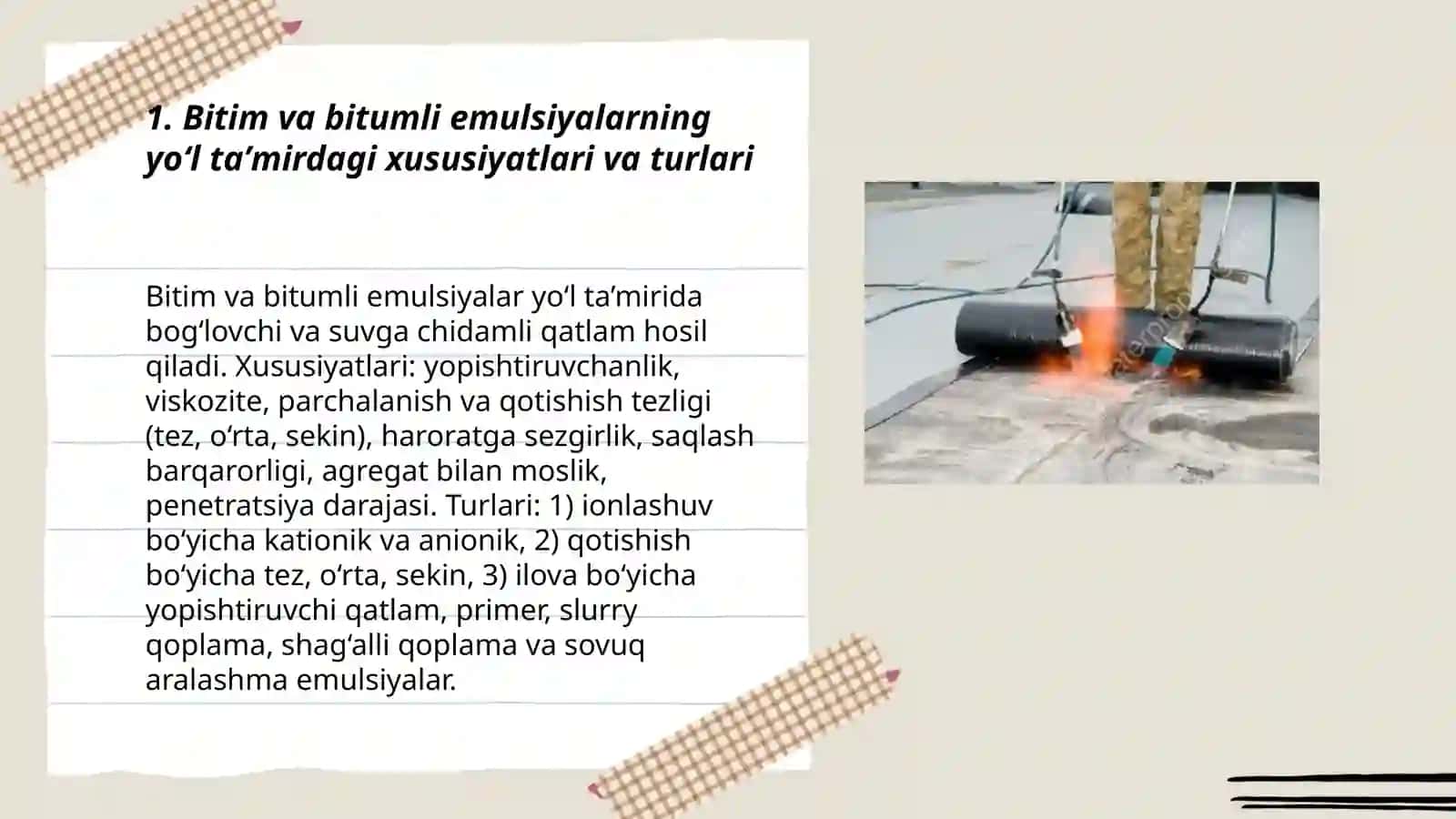 Bitim va bitumli emulsiyalar 3