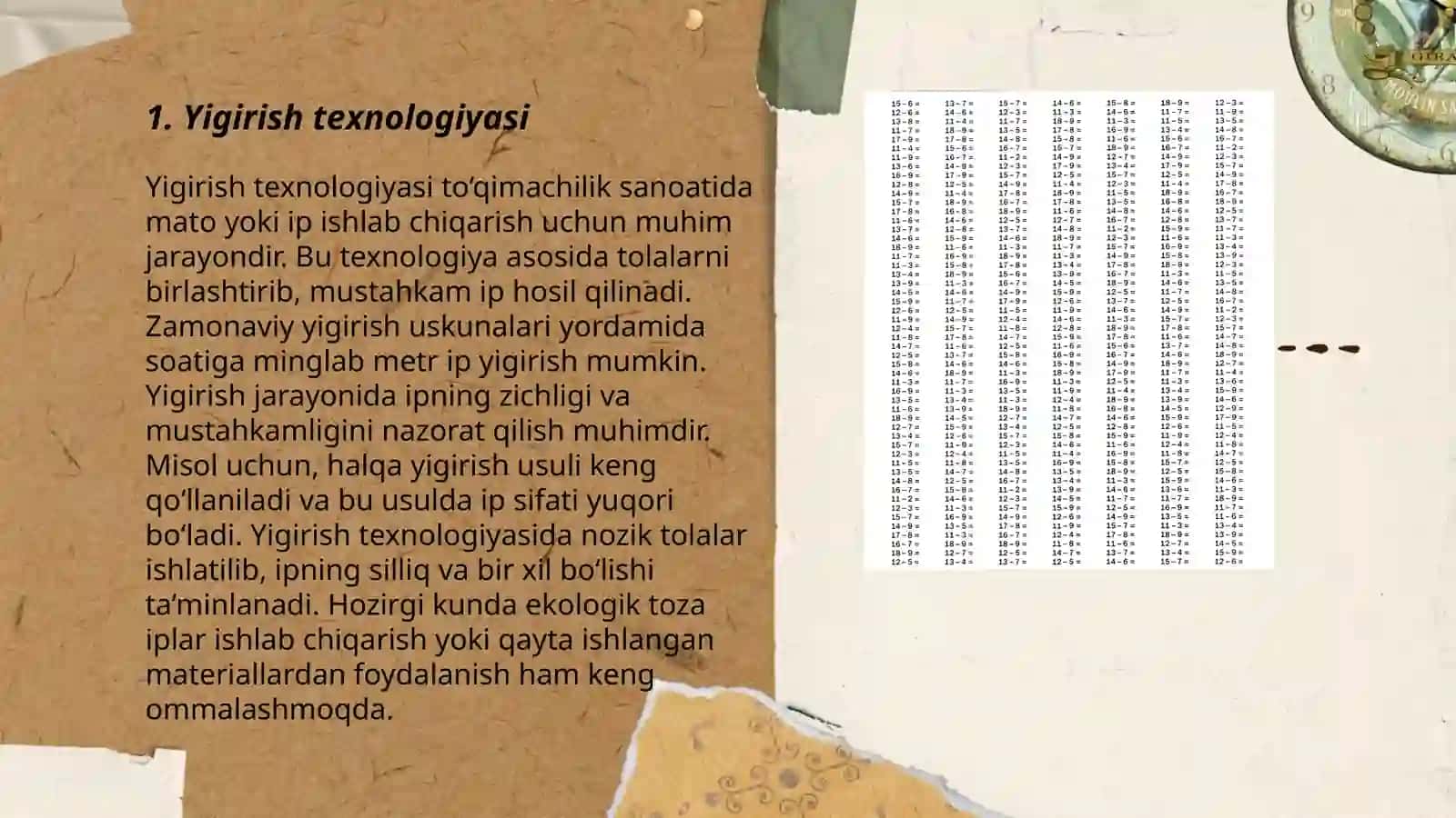 Yigirish texnologiyasi 3