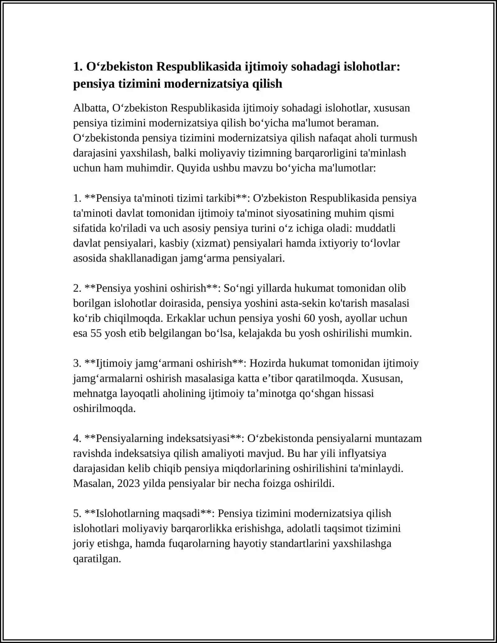 O‘ZBEKISTON RESPUBLIKASIDA IJTIMOIY SOHADAGI ISLOHOTLAR 3