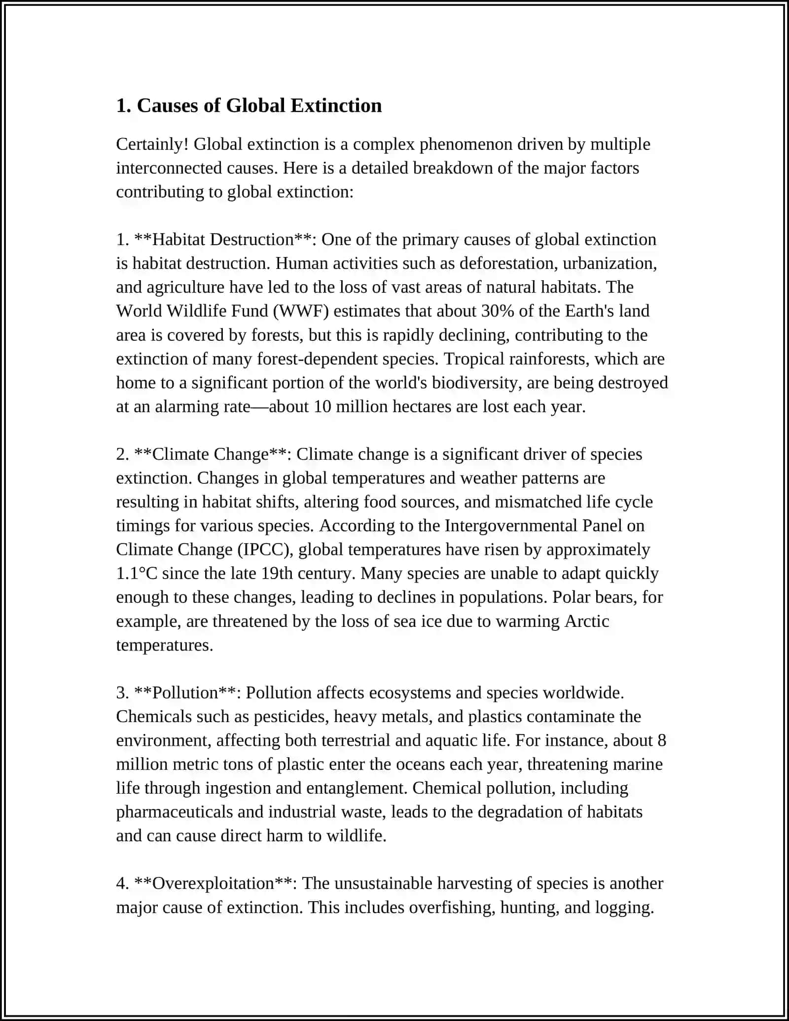 GLOBAL EXTINCTION 3