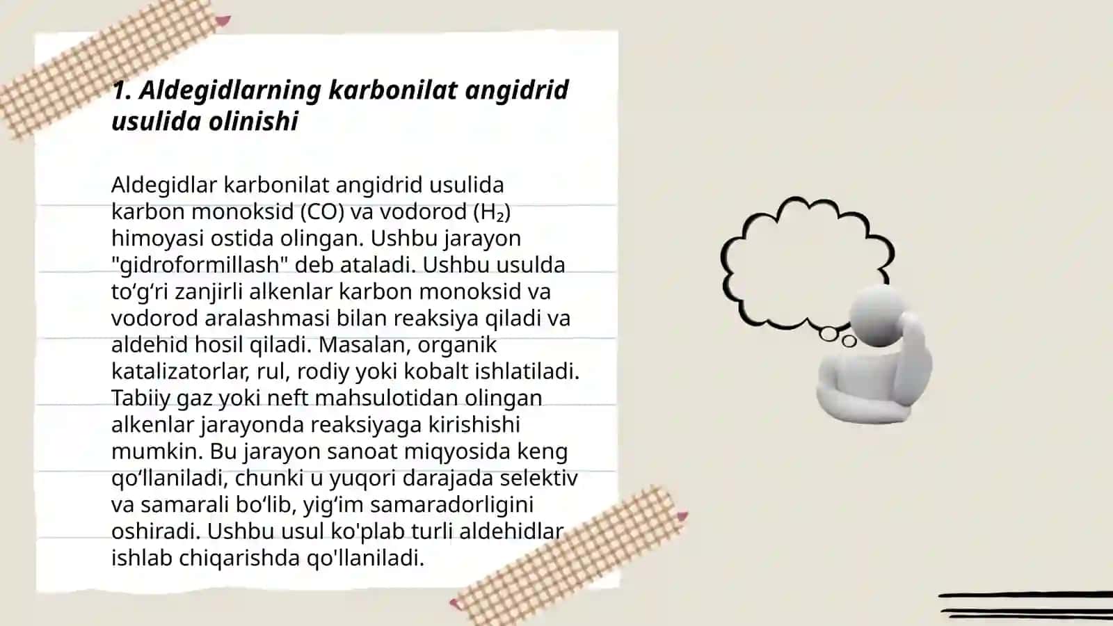 Aldegid va ketonlarning olinish usullari 3
