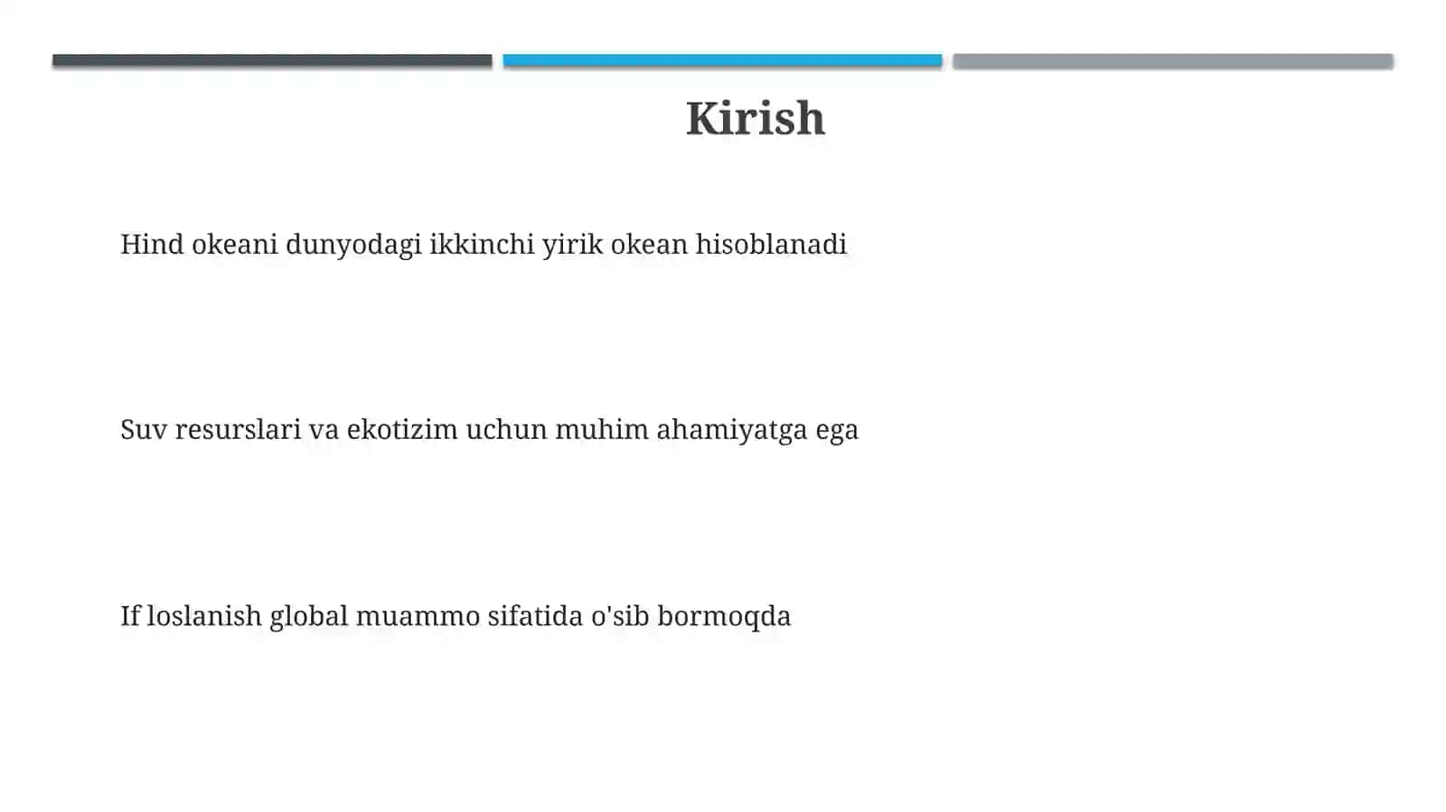 Hind okeanini suvining ifloslanishi va uni oldini olish masalalarini koʻrib chiqish 3