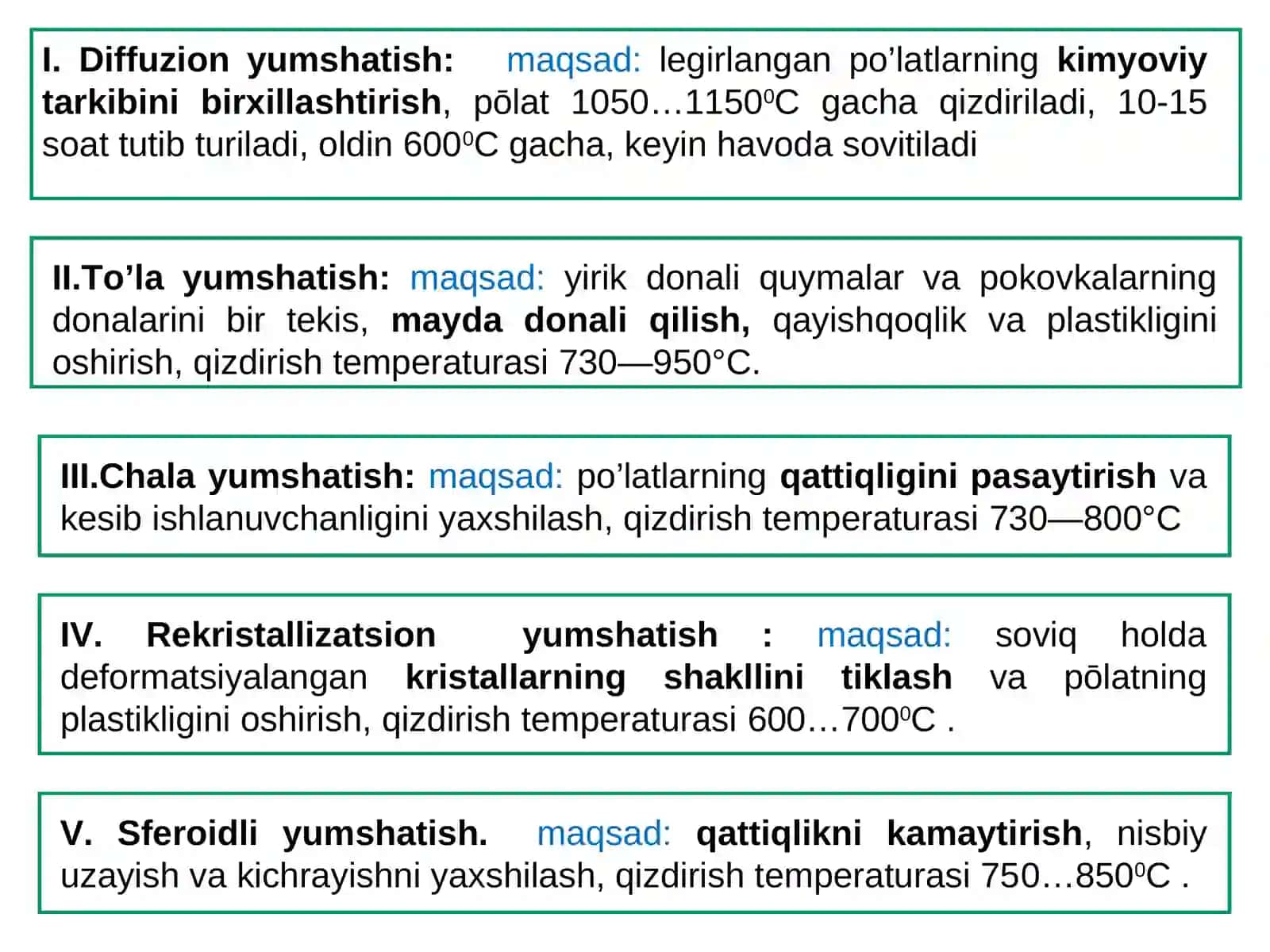 Termik ishlash texnologik jarayonlari 3