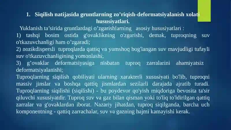 MUHANDISLIK GEOLOGIYASI VA GRUNTLAR MEXANIKASI 3
